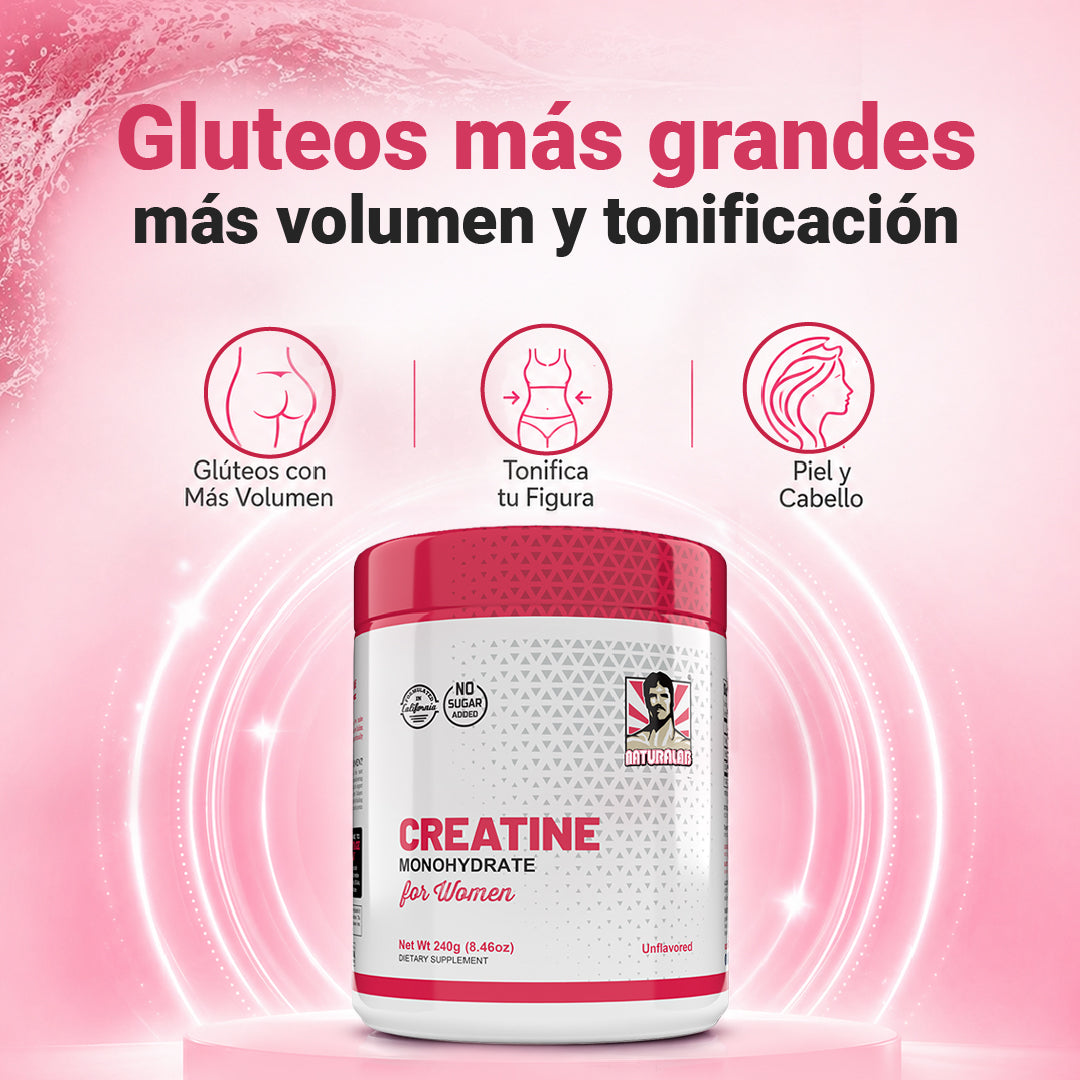 Creatina Monohidratada™ para Mujer – Moldea Glúteos y Cuida tu Piel en 30 Días