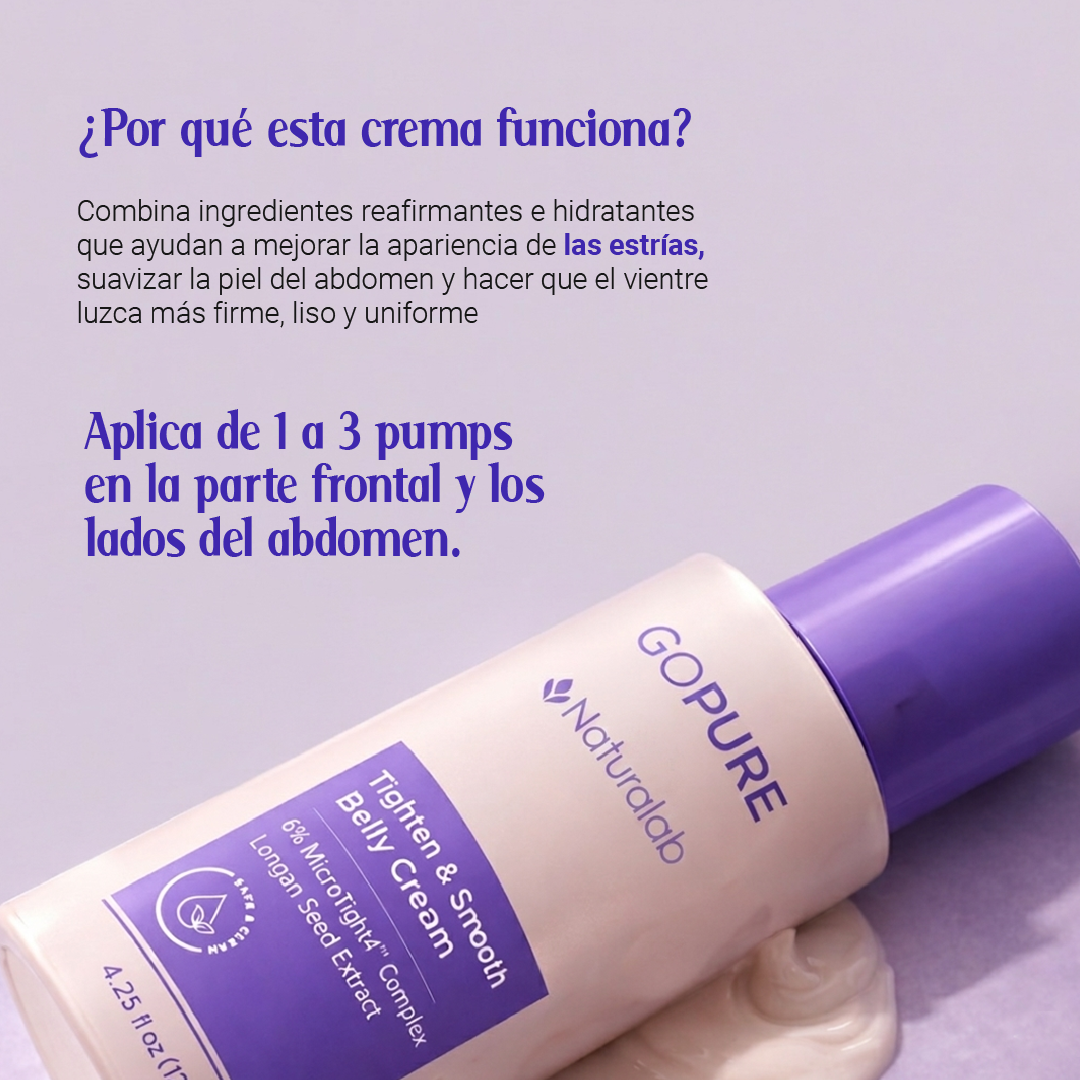 Crema Reafirmante GoPure — Reduce Estrías Visiblemente en 4 Semanas